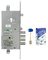 Замок Mottura (Моттура) врезной двухсистемный 54.J939M-S MyKey (левый), перекод. с торца, кл. 50 мм, без накл.