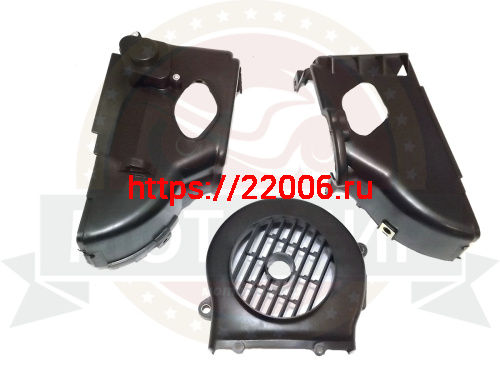 Кожух охлаждения цилиндра 4х такт. в сборе GY6-50/60/80, FT50QT-4A (+кожух крыльчатки 91832)