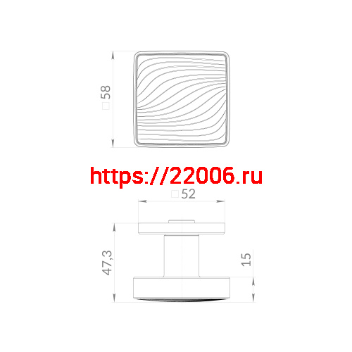 Ручка Punto (Пунто) раздельная K.EST.Q52.GIPNOZ BL/WH-24 черный/белый фото 2