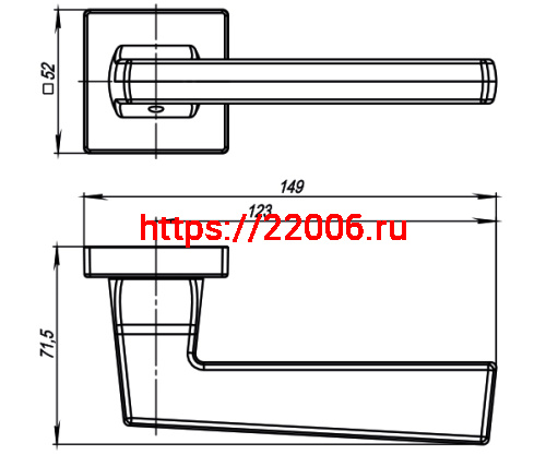 Ручка Armadillo (Армадилло) раздельная K.USQ52.GROOVE (GROOVE USQ5) SN/СР-3 мат.никель/хром фото 4 Ручка Armadillo (Армадилло) раздельная K.USQ52.GROOVE (GROOVE USQ5) SN/СР-3 мат.никель/хром фото 4