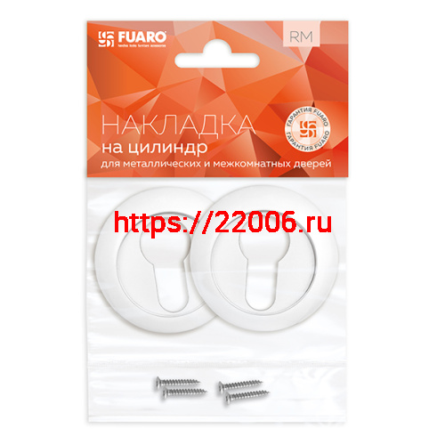 Накладка Fuaro (Фуаро) под цилиндр ET.R.RM54 (ET RM) WH-19 белый фото 2