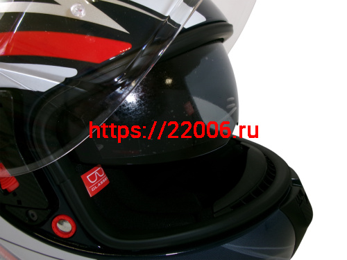 Шлем TVS RACING (Индия) STREET D/V NAVY BLUE RED размер XL, + пинлок в комплекте, очки фото 5
