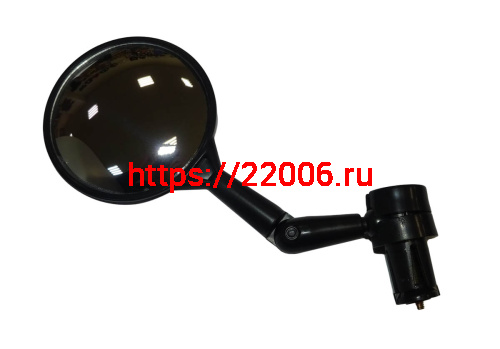 Зеркало Вело торцевое регулируемое, крепление в руль, круглое Зеркало Вело торцевое регулируемое, крепление в руль, круглое