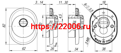 Броненакладка Armadillo (Армадилло) на ЦМ (от вырывания, 25 мм) ET/ATC-Protector 1-25CP-8 Хром box фото 3
