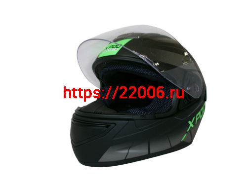 Шлем TVS RACING (Индия) XPOD DULL BLACK NEON GREEN размер M фото 6