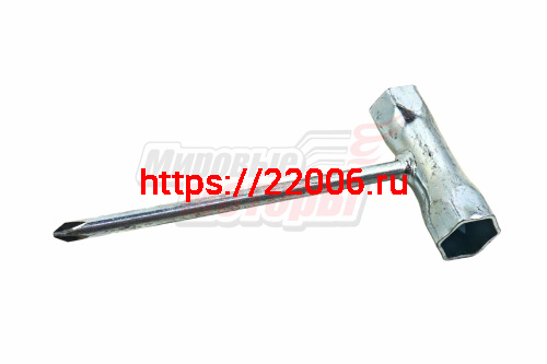 Ключ свечной с крестовой отверткой 17х19 бензопила, мотокоса Ключ свечной с крестовой отверткой 17х19 бензопила, мотокоса