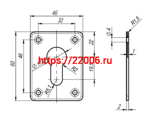Накладка Fuaro (Фуаро) на цилиндр ESC.C+C/K.set (ESC083) CP хром (2шт.) фото 2 Накладка Fuaro (Фуаро) на цилиндр ESC.C+C/K.set (ESC083) CP хром (2шт.) фото 2