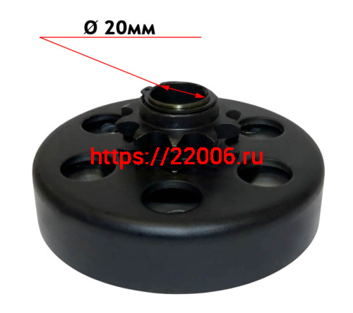 Сцепление автоматическое, на вал 20 мм, цепь 420, звезда 10 зубов фото 4 Сцепление автоматическое, на вал 20 мм, цепь 420, звезда 10 зубов фото 4