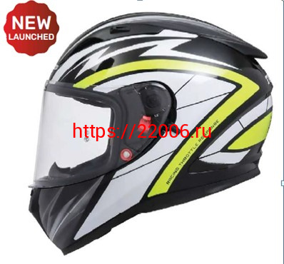 Шлем TVS RACING (Индия) STREET D/V BLACK YELLOW размер XL, + пинлок в комплекте, очки Шлем TVS RACING (Индия) STREET D/V BLACK YELLOW размер XL, + пинлок в комплекте, очки