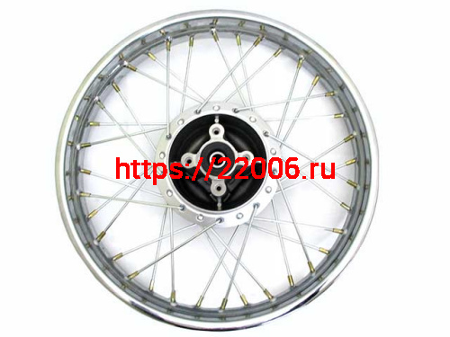 Диск колеса задний стальной на спицах 2.15 - 18" TTR250Rb, обод хром (под дисковый тормоз) Диск колеса задний стальной на спицах 2.15 - 18" TTR250Rb, обод хром (под дисковый тормоз)