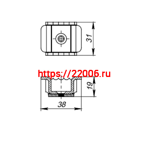 Регулятор Fuaro (Фуаро) прижима двери итал. тип (31х38 мм), сталь фото 2