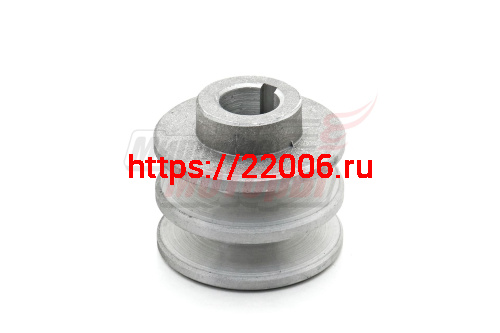 Шкив d18 мм ведущий 2-х ручейковый (Крот) (А профиль) Шкив d18 мм ведущий 2-х ручейковый (Крот) (А профиль)