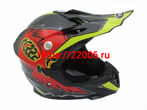 Мотошлем YM-211 KIDS черно-желтый/scull (S) Мотошлем YM-211 KIDS черно-желтый/scull (S)