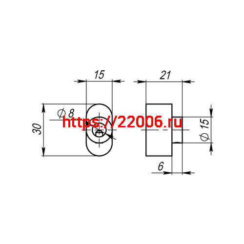 Вертушка Armadillo (Армадилло) на шток цилиндра T.Knob-S (CB-S) FSG-39 флор. золото фото 3