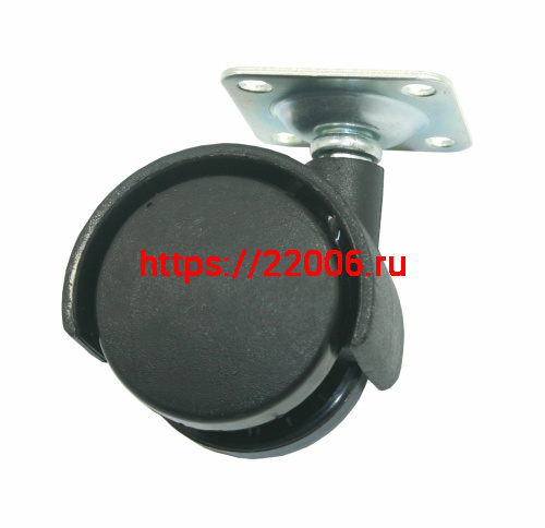 Опора колесная с площадкой, d=40, h=59, пластмасса черная Опора колесная с площадкой, d=40, h=59, пластмасса черная