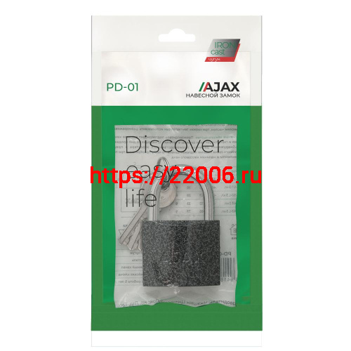 Замок Ajax (Аякс) навесной PD-0150 (PD-01-50) 3 key англ. фото 2 Замок Ajax (Аякс) навесной PD-0150 (PD-01-50) 3 key англ. фото 2