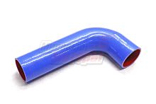 Патрубок радиатора нижний угловой МАЗ силикон.,синий,армир. L280/130мм,d60мм. (HH052)