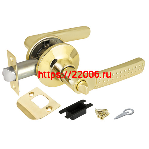 Ручка Punto (Пунто) защелка DK626 PB-BK (6026 PB-B) (фик.) золото