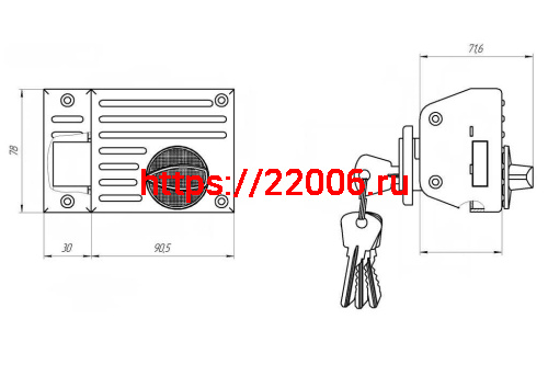 Замок Zenit (Зенит) накладной ЗН1-2.1 (белый) фото 2 Замок Zenit (Зенит) накладной ЗН1-2.1 (белый) фото 2
