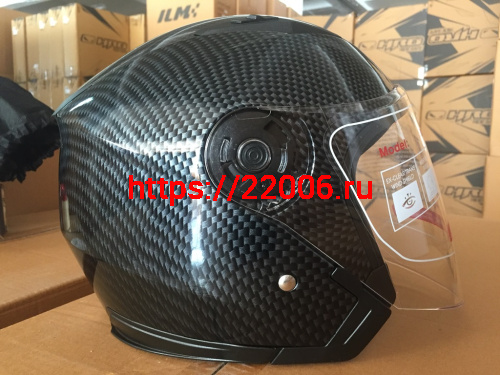 Шлем открытый 3/4 COBRA JK513, серый карбон(1), размеры XL фото 3 Шлем открытый 3/4 COBRA JK513, серый карбон(1), размеры XL фото 3