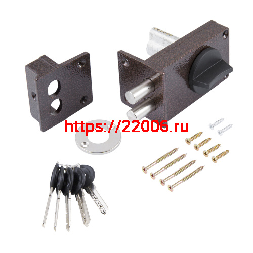 Замок Omega (Омега) накладной цилиндровый ЗН1-8 КМЗ медь фото 2 Замок Omega (Омега) накладной цилиндровый ЗН1-8 КМЗ медь фото 2