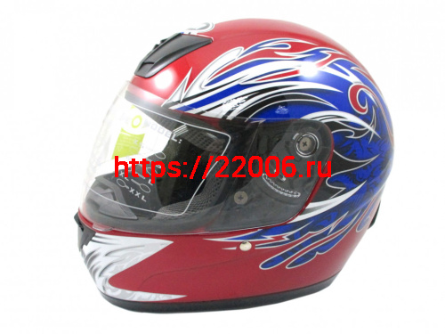 Мотошлем YM-802А красный (М) Мотошлем YM-802А красный (М)
