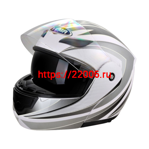 Мотошлем YM-921 белый (М) с визором Мотошлем YM-921 белый (М) с визором