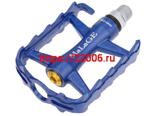Педали Вело алюминий 95х72х24мм, МТB MALAGE, ось CrMo,1 шар.подш.+1 подш.скольж,черн.,син, mlg-AR07, Педали Вело алюминий 95х72х24мм, МТB MALAGE, ось CrMo,1 шар.подш.+1 подш.скольж,черн.,син, mlg-AR07,