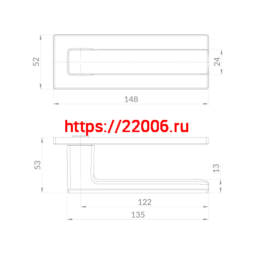 Ручка Punto (Пунто) раздельная K.EST.Q52.MEGA XL SN-3 матовый никель фото 2 Ручка Punto (Пунто) раздельная K.EST.Q52.MEGA XL SN-3 матовый никель фото 2