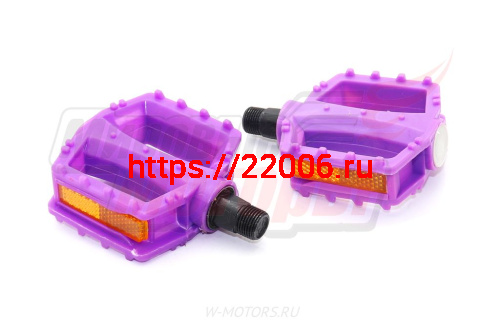 Педали пластик. цветные с шарик. подшипником, резьба 9/16 (пара) фото 2