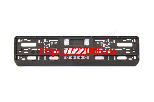 Рамка автомобильного номера (пластик) односоставная,чистая ЧЕРНАЯ (R17-1)