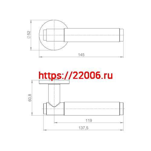 Ручка Armadillo (Армадилло) раздельная R.URS52.ROLL BL-26 черный фото 2 Ручка Armadillo (Армадилло) раздельная R.URS52.ROLL BL-26 черный фото 2