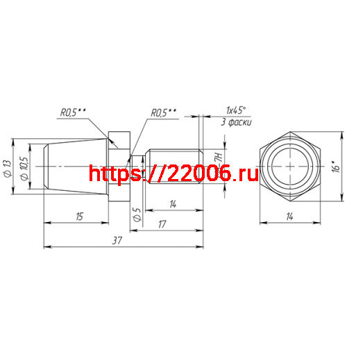 Противосъем Fuaro (Фуаро) M8x16/37 фото 2 Противосъем Fuaro (Фуаро) M8x16/37 фото 2