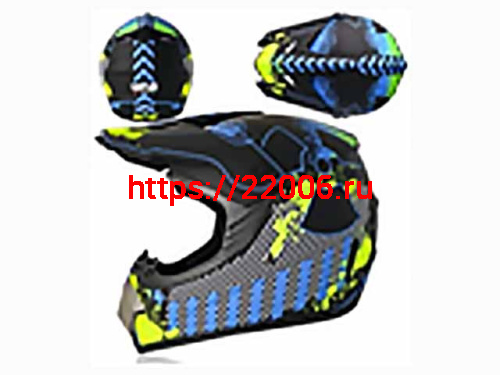 Мотошлем VIRTUE MD-905 Кросс черный матовый с сине-салатовым рисунком (L) Мотошлем VIRTUE MD-905 Кросс черный матовый с сине-салатовым рисунком (L)