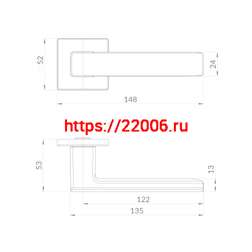 Ручка Punto (Пунто) раздельная K.EST.Q52.MEGA SN-3 матовый никель фото 2 Ручка Punto (Пунто) раздельная K.EST.Q52.MEGA SN-3 матовый никель фото 2