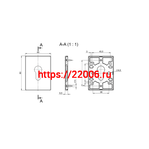 Накладка Fuaro (Фуаро) на цилиндр ESC.C.RL/K.486 (ESC 486-C RL) ABG-6 зелёная бронза (1шт.)