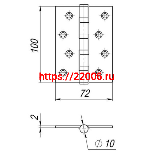 Петля Ajax (Аякс) универсальная IN4000U GR (4B/P 100x70x2) графит фото 3 Петля Ajax (Аякс) универсальная IN4000U GR (4B/P 100x70x2) графит фото 3