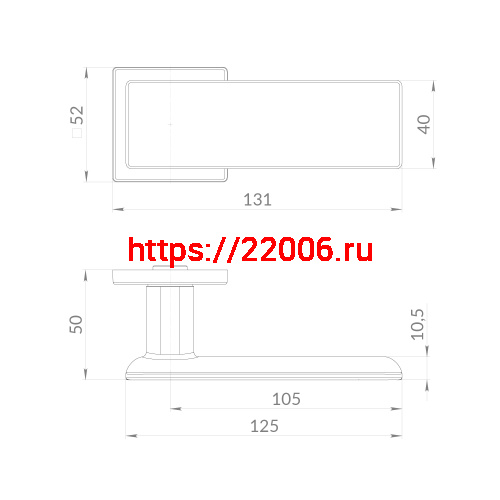 Ручка Punto (Пунто) раздельная K.EST.Q52.OLYMP SSG-39 сатинированное золото фото 2