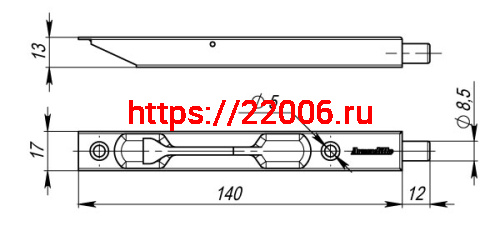 Упор Armadillo (Армадилло) дверной торцевой RIGEL17-140 (FB 5-1/2) CP-8 хром фото 2 Упор Armadillo (Армадилло) дверной торцевой RIGEL17-140 (FB 5-1/2) CP-8 хром фото 2