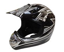 Шлем кроссовый KIRIN QL-112D, черный, синий, красный, размер XL