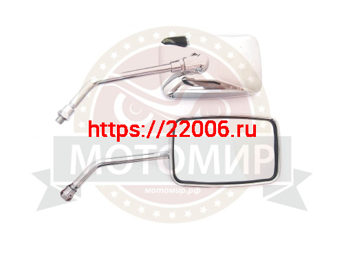 Зеркала (004) d10 квадр. хром крепление по центру (кол-во в упак. 50 пар.)