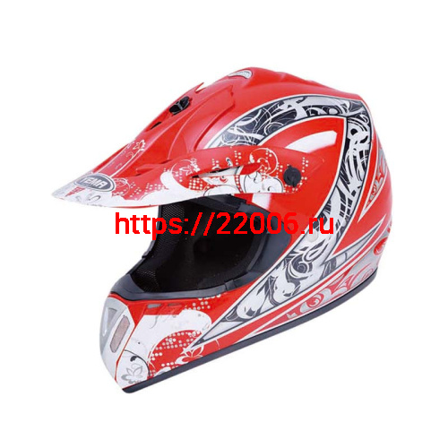 Мотошлем YM-910 красный (S) Мотошлем YM-910 красный (S)