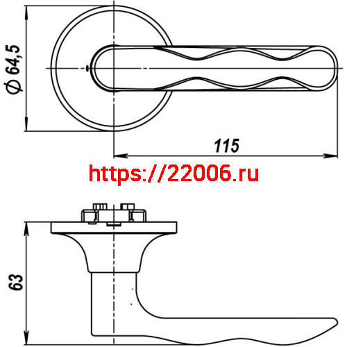 Ручка Punto (Пунто) защелка DK624 SN-ET (6024 SN-E) (кл./фик.) мат. никель фото 3 Ручка Punto (Пунто) защелка DK624 SN-ET (6024 SN-E) (кл./фик.) мат. никель фото 3