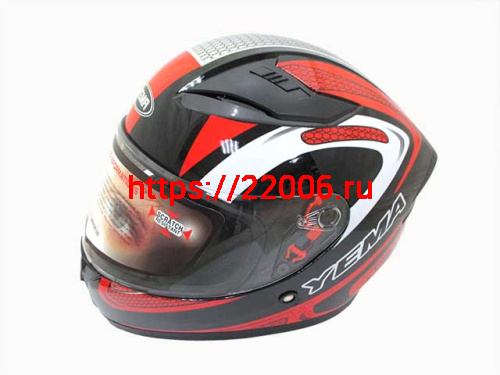 Мотошлем YM-832 Graphics черно-красный (M) Мотошлем YM-832 Graphics черно-красный (M)