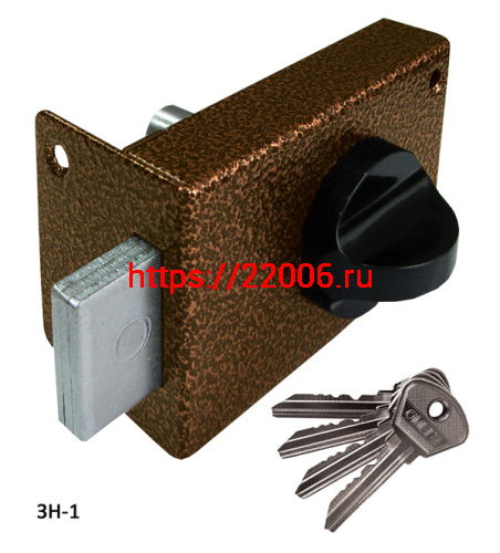 Замок Omega (Омега) накладной цилиндровый ЗН1 бронза