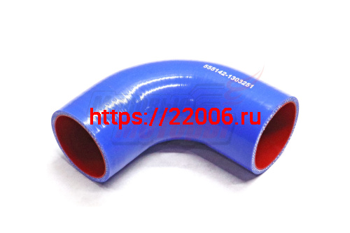 Патрубок радиатора угловой МАЗ силикон.,синий,армир. L220мм,d60мм. (HH053) Патрубок радиатора угловой МАЗ силикон.,синий,армир. L220мм,d60мм. (HH053)
