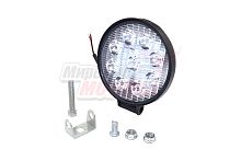 Фара светодиодная 27W 9 диодов SMD, 25мм круг. мет. корпус, дальний свет (Spot)