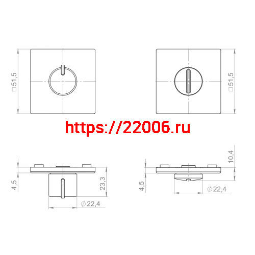 Ручка Armadillo (Армадилло) поворотная BK6.K.YM BL-26 черный фото 2