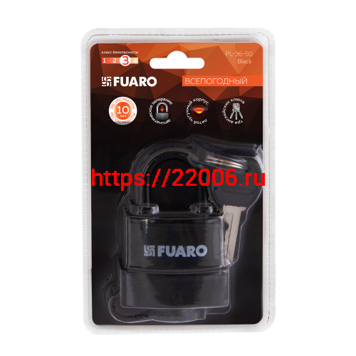 Замок Fuaro (Фуаро) навесной PL-WEATHER-3650 Black 3key (PL-3650) англ. фото 2 Замок Fuaro (Фуаро) навесной PL-WEATHER-3650 Black 3key (PL-3650) англ. фото 2