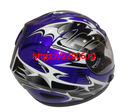 Шлем интеграл KIRIN KL-118, черный, серый, красный, синий, размер M фото 5